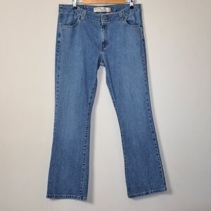 Vintage Y2K Levi's 525 Bootcut Womens Jeans 14M Blue Denim Cotton Mid Rise